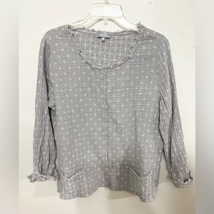 Habitat Women's Fall Lightweight Textured Grey Top Size M